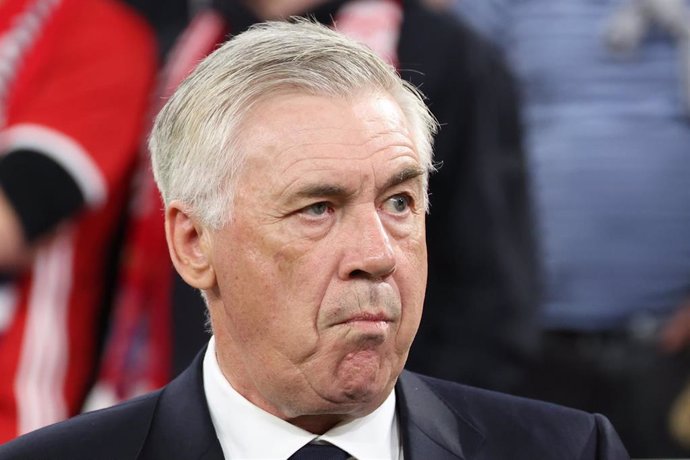 Carlo Ancelotti durante un partido del Real Madrid