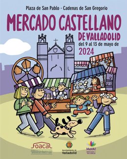 Cartel del Mercado Castellano de Valladolid que se inaugura este jueves