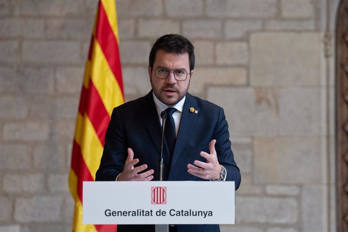 Archivo - El president de la Generalitat de Catalunya, Pere Aragonès, 