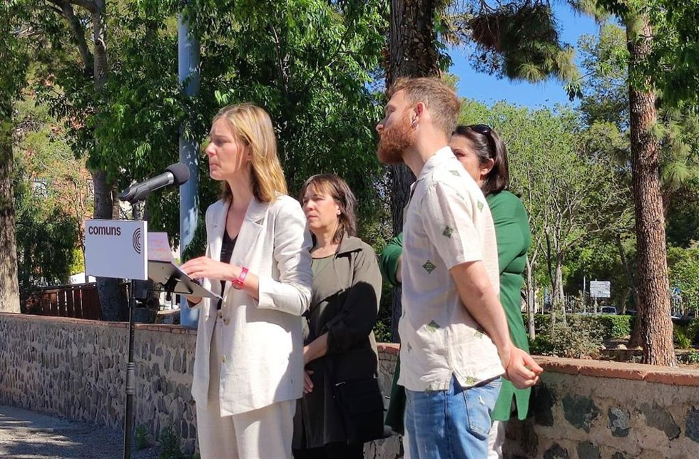 La candidata de los Comuns a presidir la Generalitat, Jéssica Albiach, y el 2 por Tarragona, Mario Téllez.