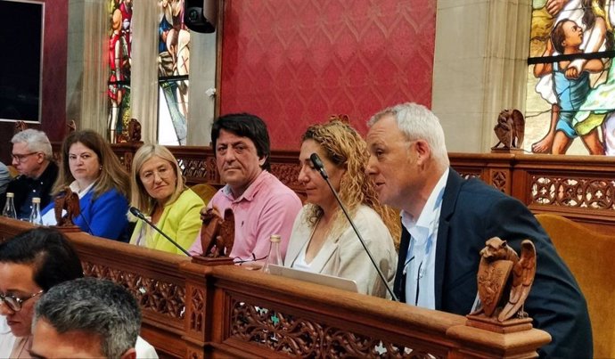 Consellers insulars de MÉS per Mallorca en el pleno del Consell
