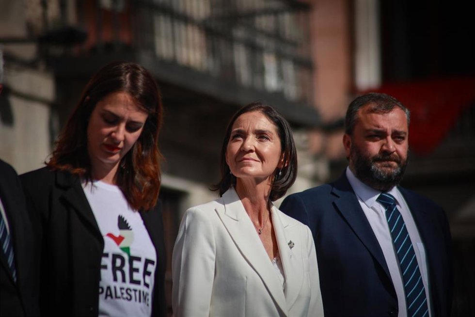 Archivo - La portavoz socialista en el Ayuntamiento de Madrid, Reyes Maroto, en el Día de Europa