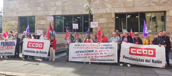 Movilización de pensionistas de CCOO.