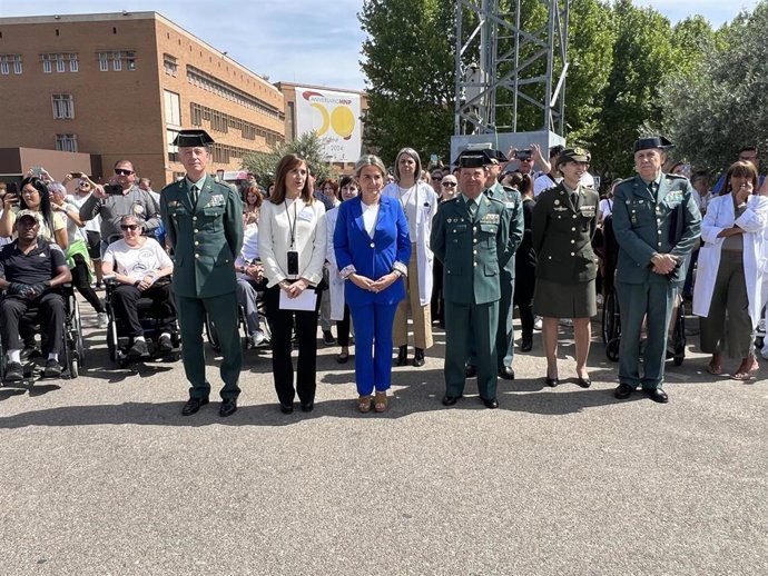 La delegada del Gobierno participa en la jornada de puertas abiertas organizada por la Comandancia de la Guardia Civil en Toledo en el Hospital Nacional de Parapléjicos dentro de los actos del 50 aniversario de este centro sanitario toledano.