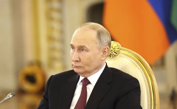 El presidente de Rusia, Vladimir Putin, durante una reunión del Consejo Económico Supremo de Eurasia  en el Kremlin, Moscú