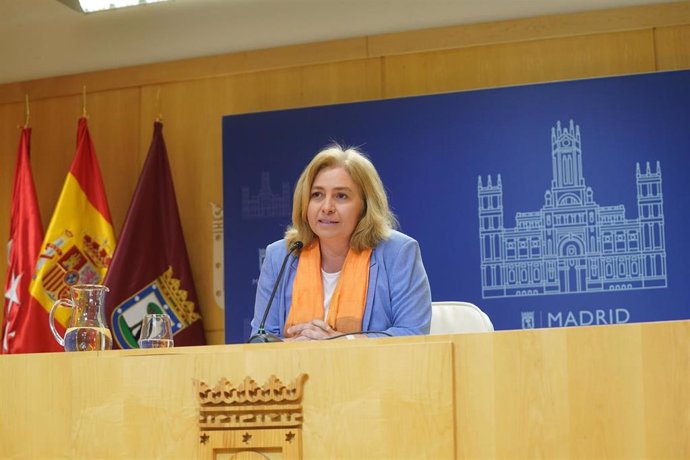 La vicealcaldesa de Madrid, Inma Sanz, en rueda de prensa tras la Junta de Gobierno