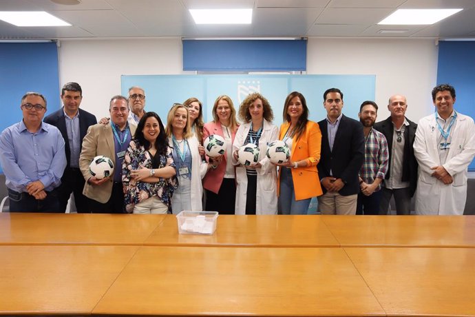 Presentación del segundo torneo de fútbol 7 en beneficio de la investigación biomédica organizado por el Hospital Regional e Ibima.