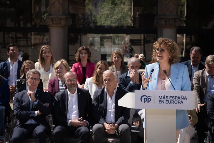 La cabeza de lista del PP a las europeas, Dolors Montserrat, en el acto de presentación de la candidatura europea del partido