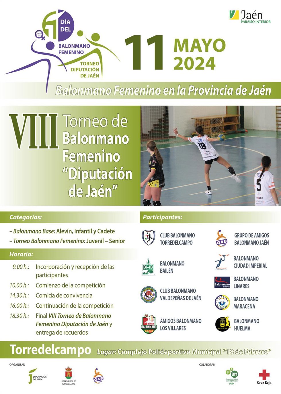 Cartel del VIII Torneo de Balonmano Femenino.