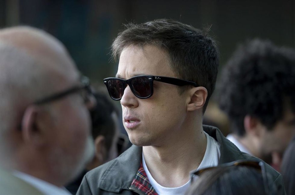 El líder de Más País, Íñigo Errejón, durante una manifestación en apoyo a Pedro Sánchez.
