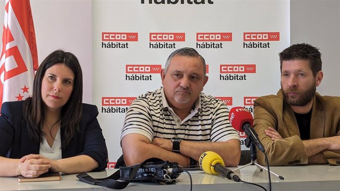 Aida Suárez, Pedro Garijo y Daniel Barragán de CCOO Hábitat