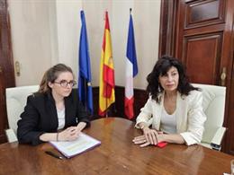 Ana Redondo se ha reunido este jueves con Bergé en un encuentro bilateral para reforzar las relaciones en materia de igualdad entre los países vecinos.