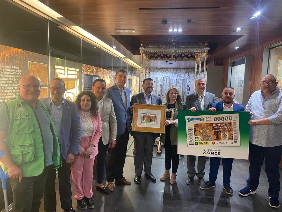 Cupón del El sorteo de la ONCE del Domingo de Pentecostés del Rocío.