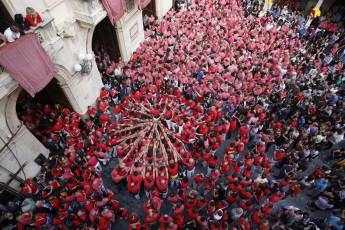 'Diada Castellera' En Valls (Tarragona)