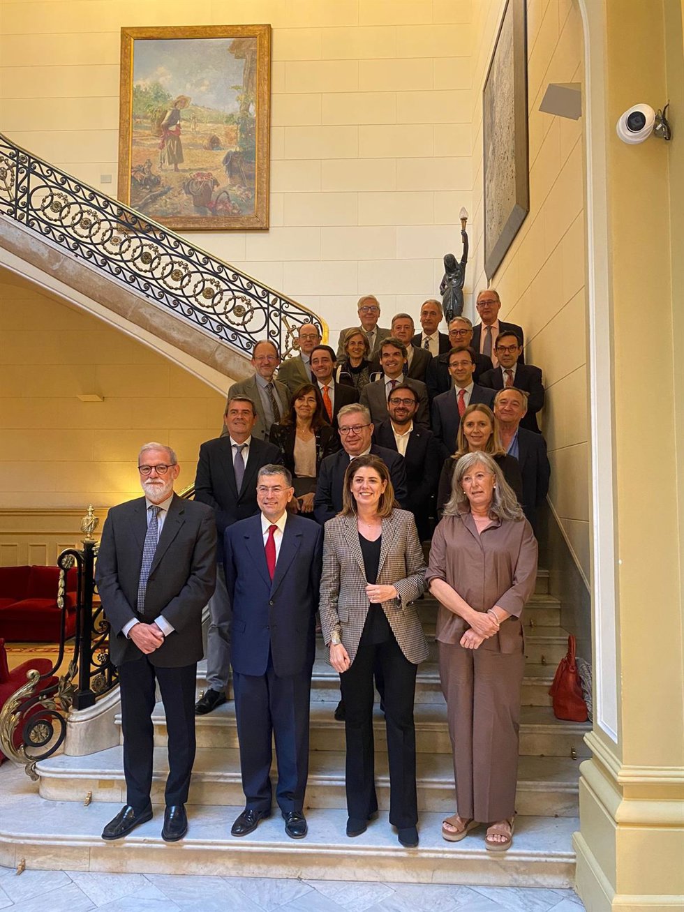 Los participantes en el encuentro.