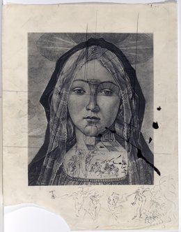 El dibujo dde Dalí ''Estudio para la Transformación de la Virgen María de Sandro Boticelli'. Cortesía de TEFAF