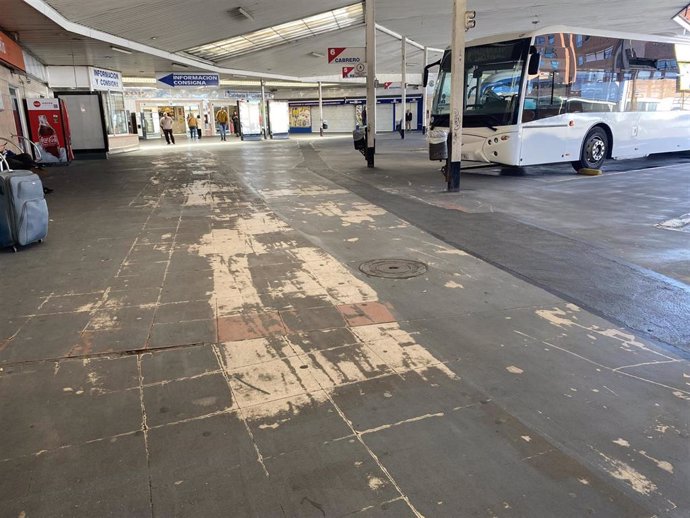 Dársenas de la estación de autobuses de Valladolid.