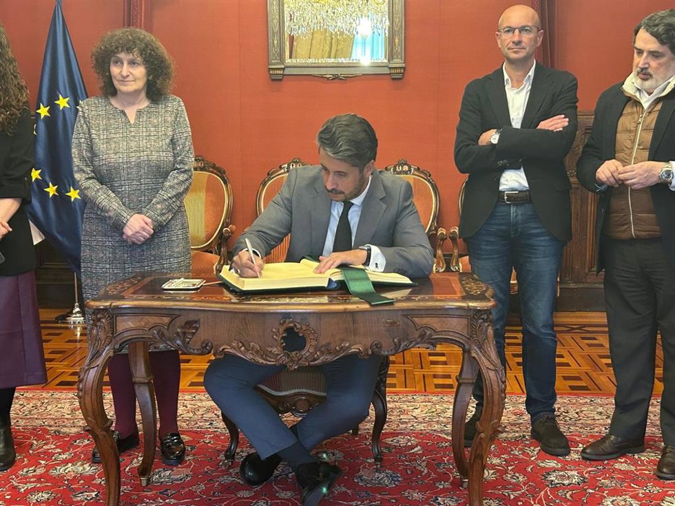 El alcalde de La Laguna y presidente del Grupo de Ciudades Patrimonio de la Humanidad de España, Luis Yeray Gutiérrez
