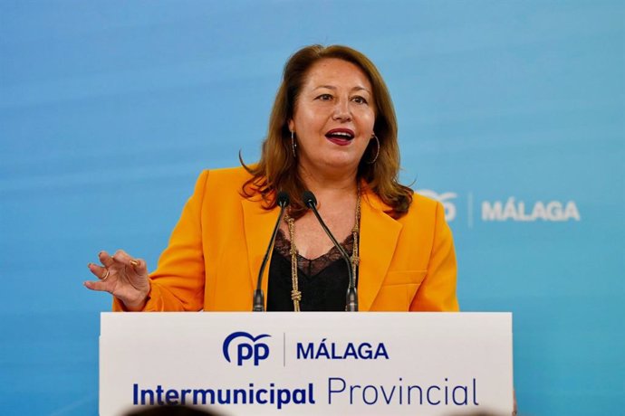 La candidata número dos del PP a las elecciones europeas, Carmen Crespo, ha participado este viernes en la clausura de la Unión Intermunicipal Provincial del partido en Málaga.