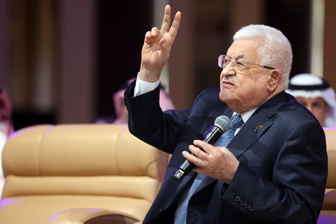 April 28, 2024, Riyadh, Riyadh, Saudi Arabia: Palestinian President Mahmoud Abbas (Abu Mazen) during his participation in the World Economic Forum in Riyadh, Kingdom of Saudi Arabia, on April 28, 2024