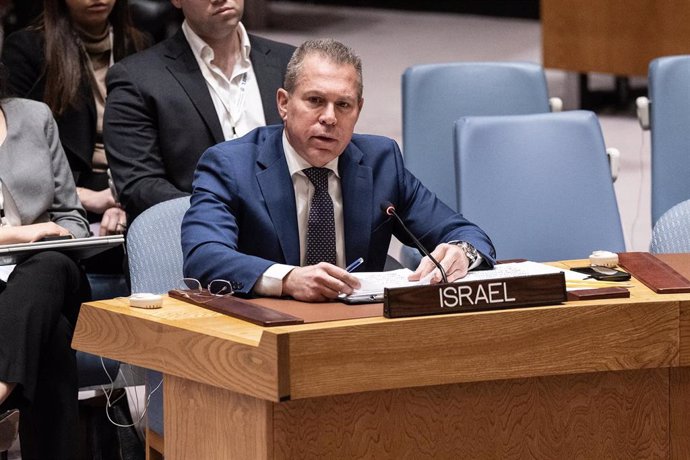 Archivo - El enviado israelí ante la ONU, Gilad Erdan