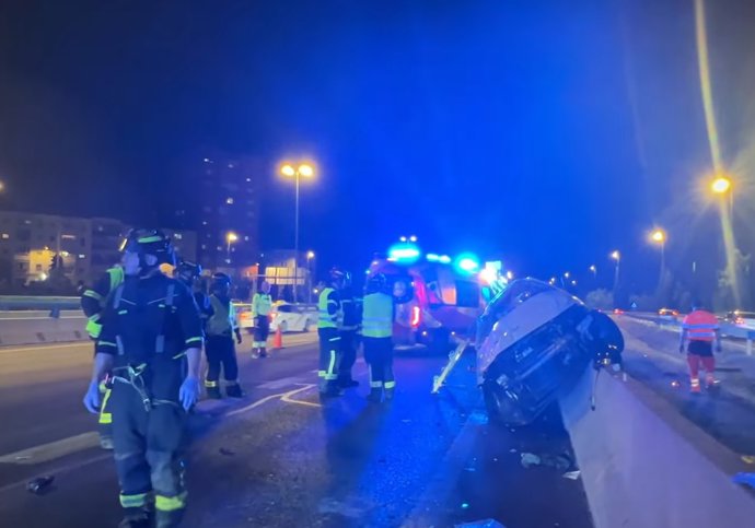 Accidente de coche en la M-30