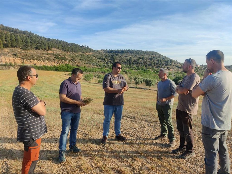 Agricultores en Calaceite, en la Comarca del Matarraña.