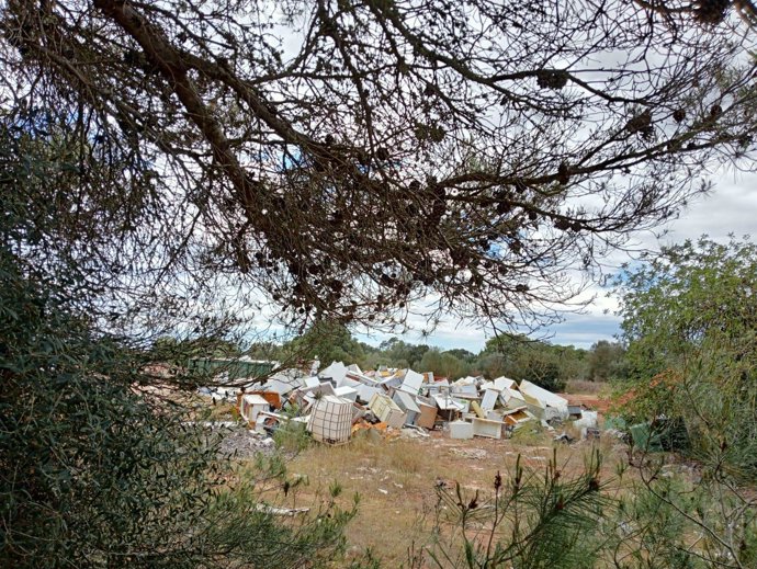 Vertidos al lado del cementerio municipal de Santanyí
