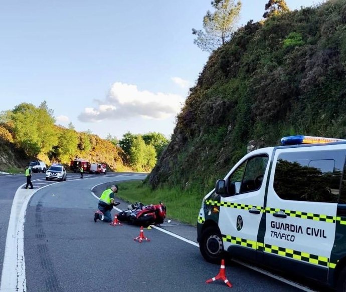 Accidente de moto en Bande
