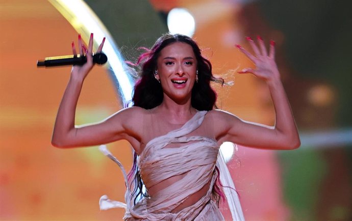 11 May 2024, Sweden, Malmo: Eden Golan from Israel performs the song "Hurricane" on stage at the final of the Eurovision Song Contest (ESC) 2024 in the Malmo Arena. 