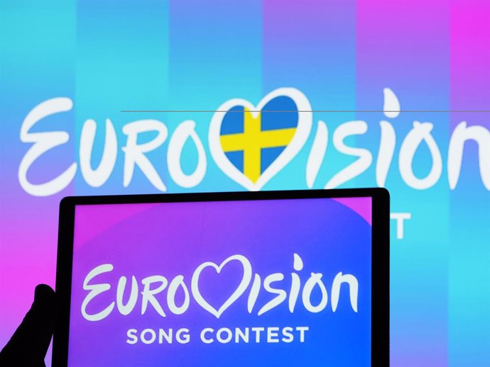 Archivo - April 4, 2024, Germany: In this photo illustration, the Eurovision Song Contest 2024 logo seen displayed on a tablet.