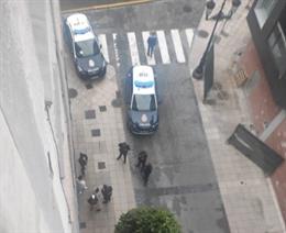 Actuación de la Policía Nacional en Oviedo