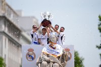 Cibeles vibra con la fiesta del Real Madrid por su 36ª Liga