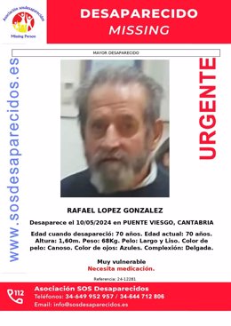 Hombre desaparecido en Puente Viesgo