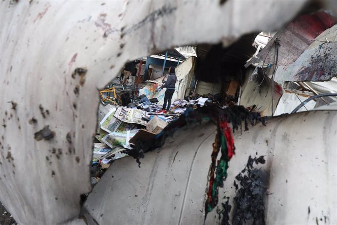 Edificios bombardeados en la Franja de Gaza en una imagen de archivo