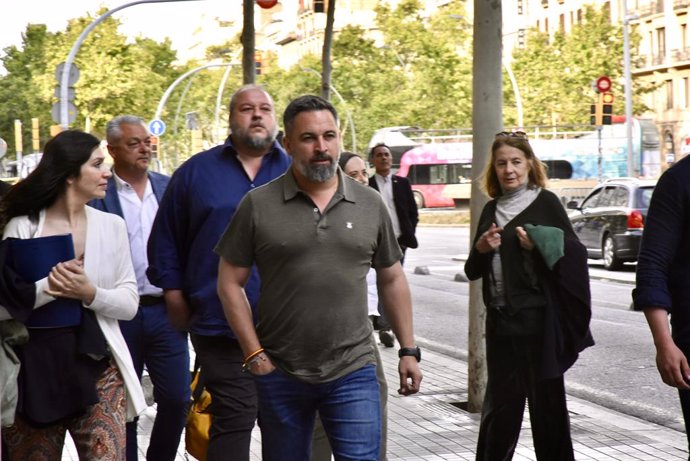 El president de Vox, Santiago Abascal, a l'hotel Avenida Palace de Barcelona