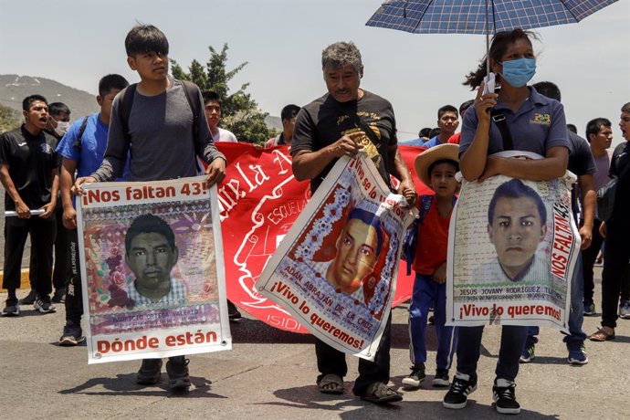 May 1, 2024, Chilpancingo, Guerrero, Mexico: Fathers and mothers of the 43 missing young people from Ayotzinapa march in Chilpancingo on International Labor Day