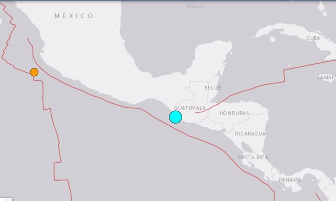 Registrado un terremoto de magnitud 6,7 cerca de la frontera entre Guatemala y México