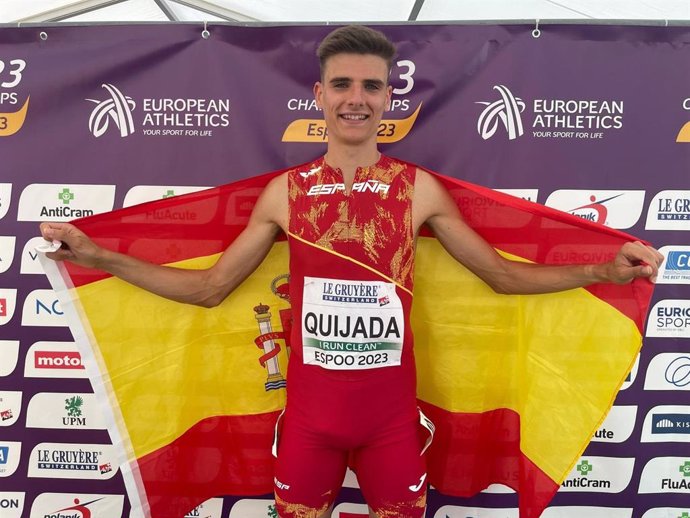 Archivo - Alejandro Quijada celebra una victoria con la selección española