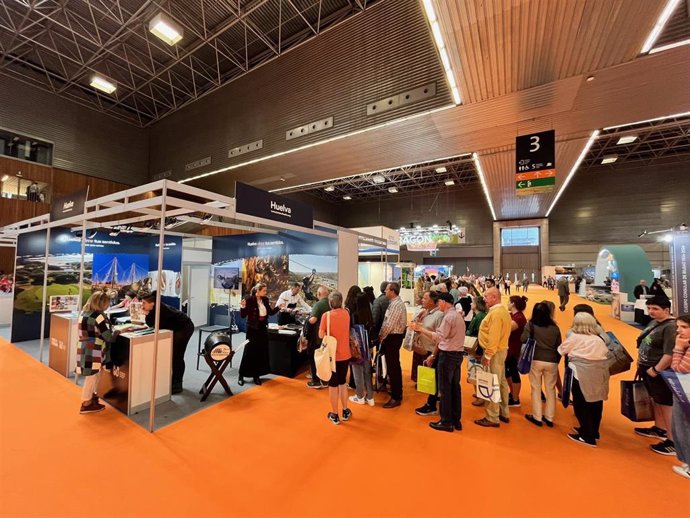 Stand de la Agencia Destino Huelva Expovacaciones de Bilbao.