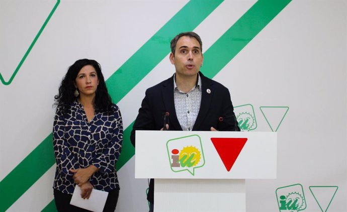 El coordinador de IU Andalucía y diputado de Sumar en el Congreso, Toni Valero, este lunes en Málaga