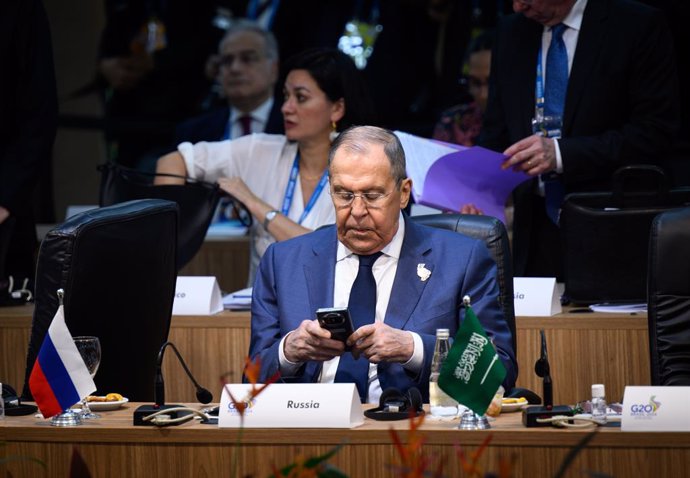 Archivo - 21 February 2024, Brazil, Rio De Janeiro: German Foreign Minister Sergey Lavrov attends the G20 Foreign Ministers' Meeting. Photo: Bernd von Jutrczenka/dpa