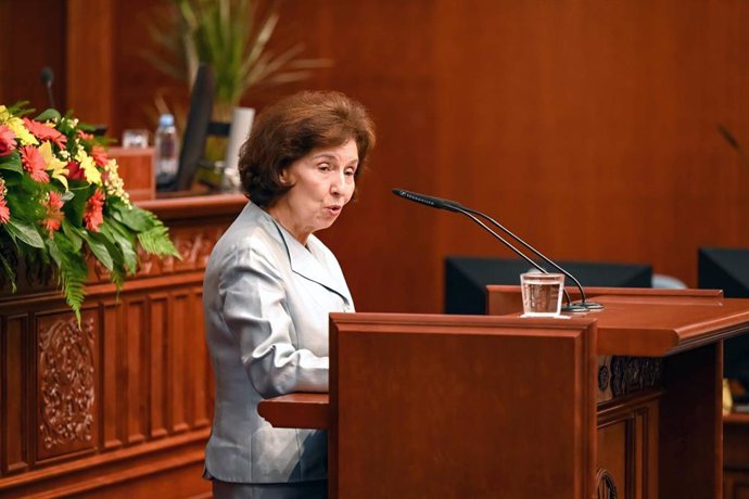 La presidenta de Macedonia del Norte, Gordana Siljanovska-Davkova