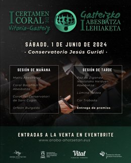 Cartel del I Certamen Coral de Vitoria-Gasteiz