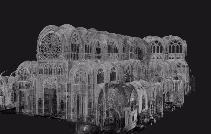 Comienzan los trabajos de escaneo 3d de la Catedral de Toledo.