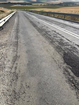 Estado que presenta la carretera CO-4309, en Fuente Carreteros.