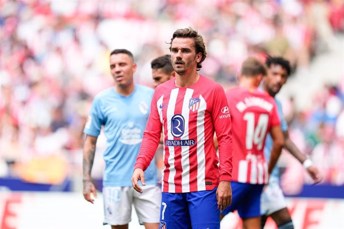 Antoine Griezmann, jugador del Atlético de Madrid, durante un partido de Liga ante el RC Celta.