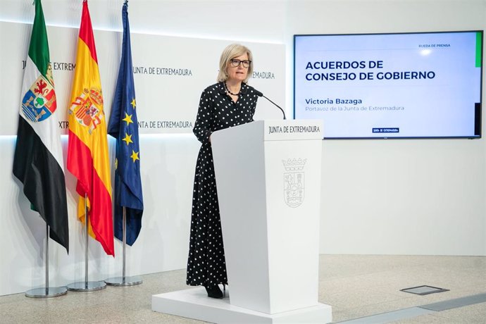 La portavoz de la Junta de Extremadura, Victoria Bazaga, en una imagen de archivo