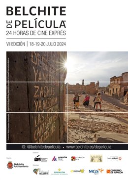 Cartel de la séptima edición del festival de cortometrajes Belchite de Película.