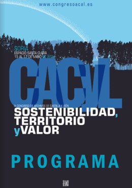 Cartel del IX Congreso de Archivos que se celebrará en Soria